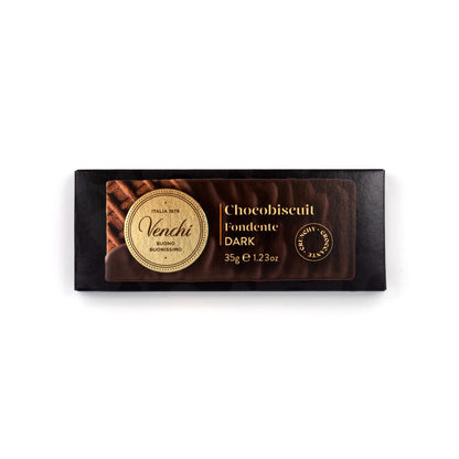 Venchi Chocobiscuit Fondente 56% Dark Chocolate & Biscuit Mini-Bar - 35g (Past Date)