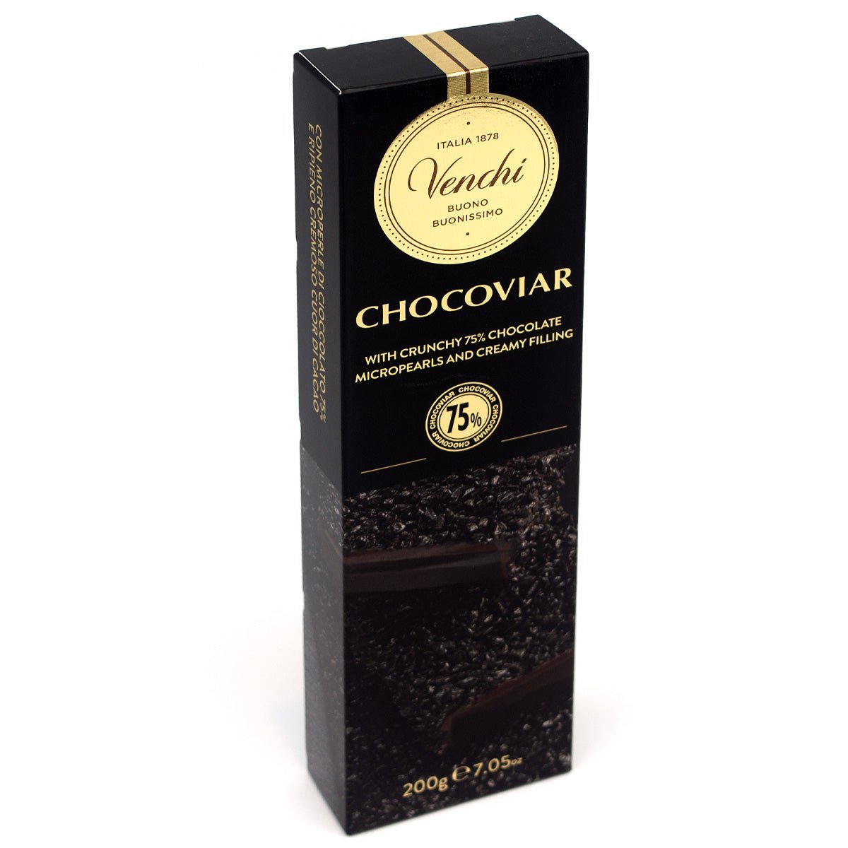 Venchi Chocoviar 75% Dark Chocolate Bar - 200g