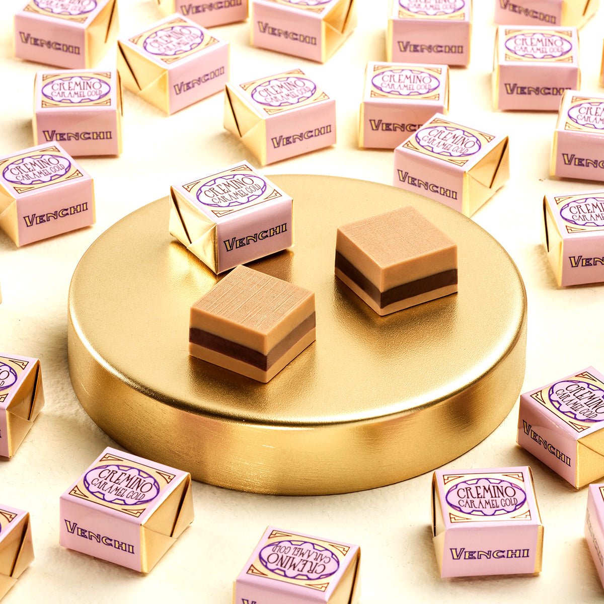 Venchi Cremino Gold Caramel Chocolate Cubes