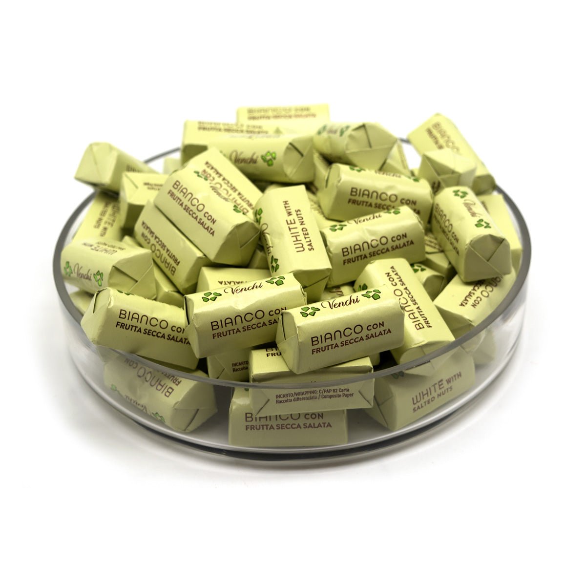 Venchi Salted Nuts in White Chocolate Ingots
