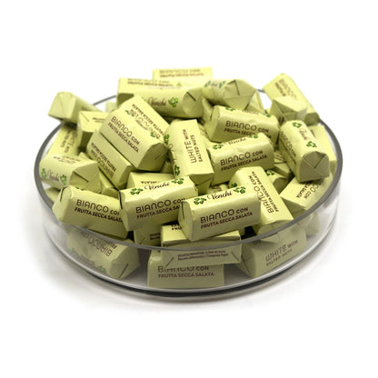 Venchi Salted Nuts in White Chocolate Ingots