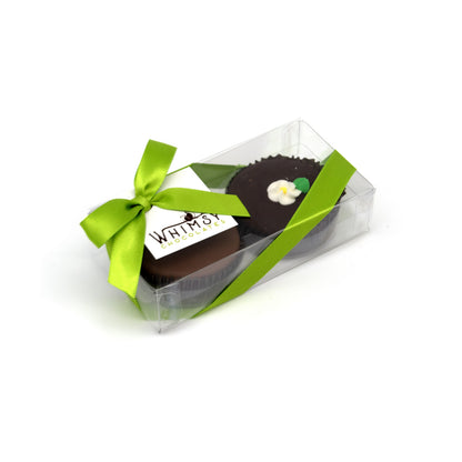 Whimsy Chocolates Milk and Dark Chocolate Dipped Mint Oreo Cookies - 2-piece