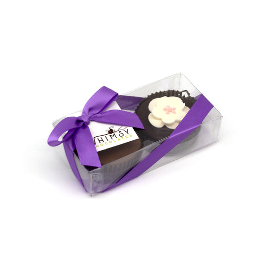 Whimsy Chocolates Milk and Dark Chocolate Dipped Mint Oreo Cookies - 2-piece